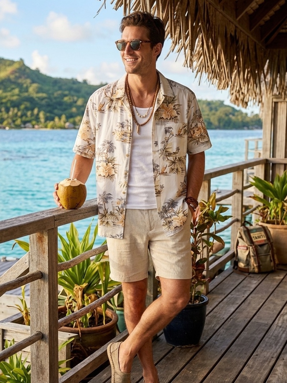 Vintage David Taylor Hawaiian Camp Shirt